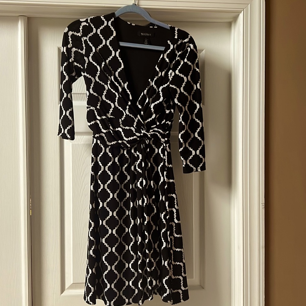 Dressy classic white and black dress